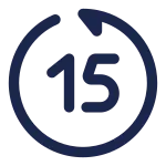 Rewind 15 Seconds Back SVG Icon